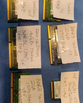 Memorie RAM per Laptop/portatili/notebook
