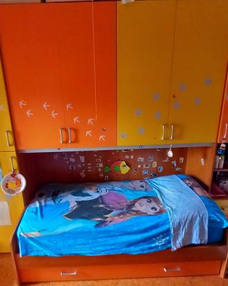 Armadio a ponte con letto