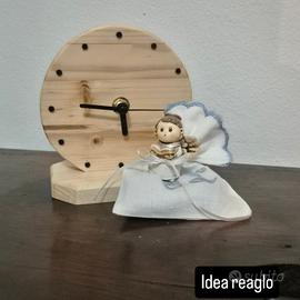 Orologio da tavolo in legno 
