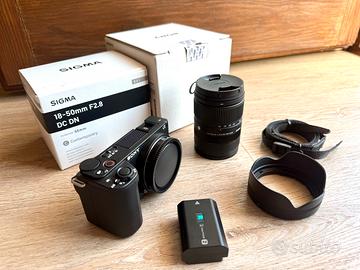 SONY zve10 + sigma 18-50 - SCATOLE INCLUSE