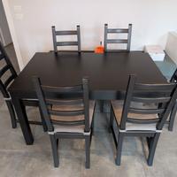 Tavolo allungabile con 6 sedie