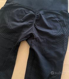 Leggins palestra Push Up effetto scrunch - nero, M