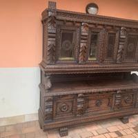 Credenza o Sala completa in castagno lavorata