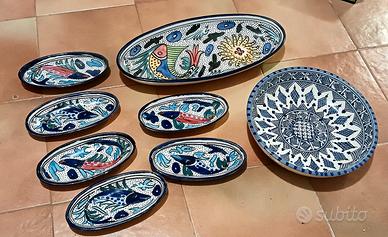Set piatti ovali da pesce