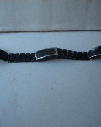 Seiko bracciale acciaio nero B695 Japan vintage