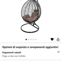 Sedia sospesa dondolo