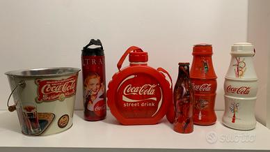 Coca-Cola borracce,secchiello in latta,ecc..