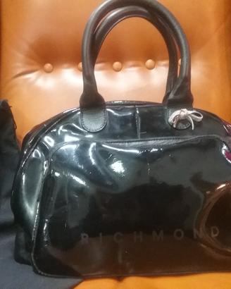 BORSA RICHMOND DONNA A  BAULETTO IN VERNICE NERA