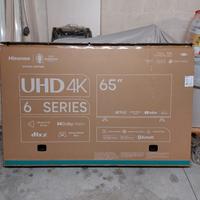 Tv Hisense 65" cristalli rotti MAI USATA