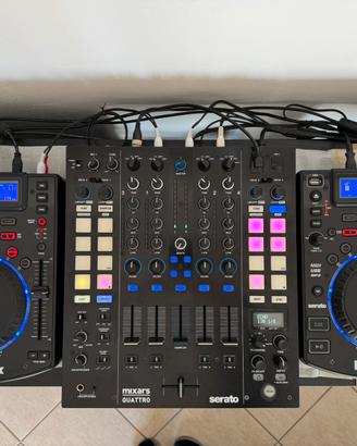 Setup completo DJ | 1 Mixer 4 canali + 2 CDJ
