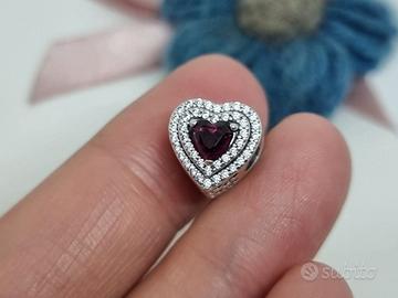 Charm Pandora Cuore Rosso e Pavè 799218C02