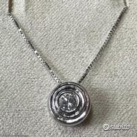 COLLANA PUNTO LUCE ORO 18kt. E DIAMANTE ct. 0,13