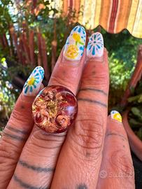 Anello in vetro di murano