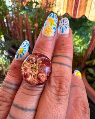 Anello in vetro di murano