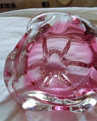 Posacenere Grande Murano Sommerso Rosa Flavio Poli