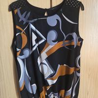 Blusa donna sbracciata elegante "Lizalu'" taglia L