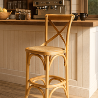 Sgabello Bar in legno naturale