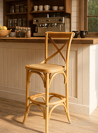 Sgabello Bar in legno naturale