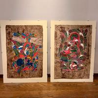 Due Quadri Indonesiani Originali Anni 60