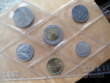 Moneta da 5-10-20-50-100-500 lire del 1982 in fdc