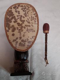 Tamburo scultura  "Buddha in silenzio"