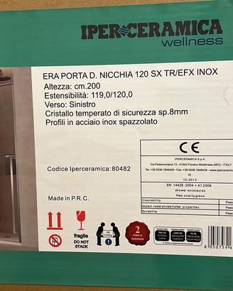 Porta nicchia doccia a battente