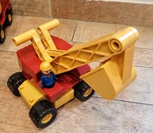 ESCAVATORE GIOCATTOLO VINTAGE DELLA LENA MADE GER.