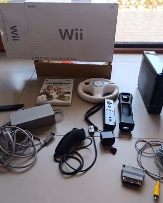 Nintendo Wii Nera - Mario Kart Wii Pack