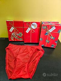 2 Slip rossi, natalizio 