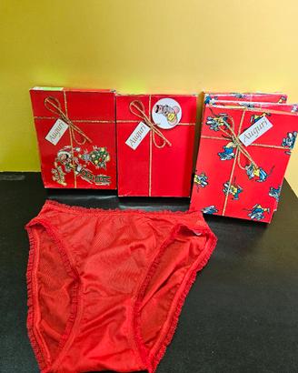 2 Slip rossi, natalizio 