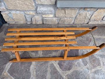 Slittino vintage Davos in legno