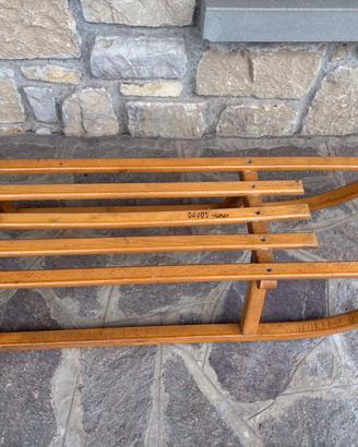 Slittino vintage Davos in legno