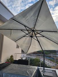 ombrellone esterno 3m x 3 m orientabile antivento