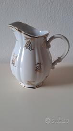 Laveno Verbano lattiera porcellana e fiori oro