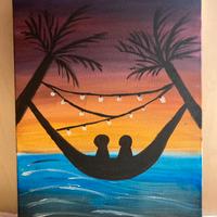 Tela tramonto tropicale