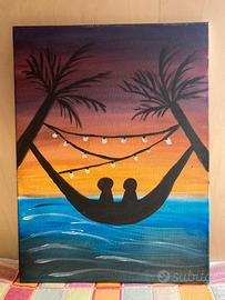 Tela tramonto tropicale