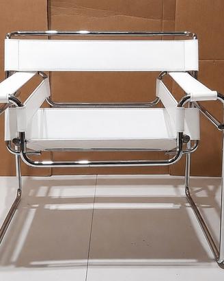 KNOLL STUDIO Wassily B3 NUOVA in cuoio bianco
