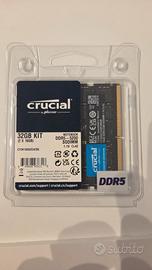 sodimm ram crucial ddr5 5200mhz  2 x 16GB