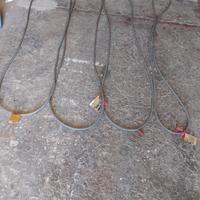 4 Funi di acciaio ad anello nuove di 1.60 m