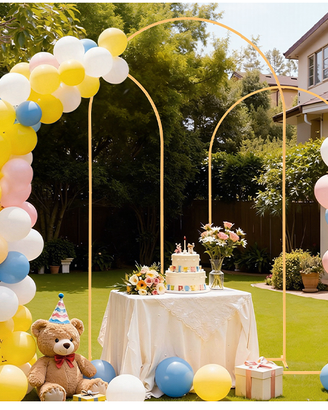 Set 3 Archi in Metallo Dorato per Feste palloncini