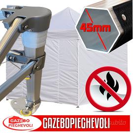 Gazebo 3x3 pieghevole alluminio CERTIFICATO bianco
