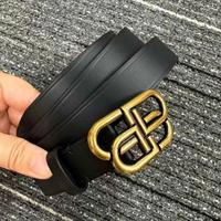 Cintura semplice in pelle bovina unisex nera