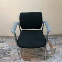 Sedie per ufficio struttura in acciaio colore nero
