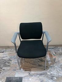 Sedie per ufficio struttura in acciaio colore nero