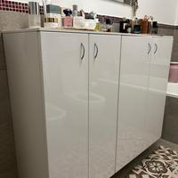 Mobile bagno laccato grigio lucido