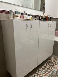 Mobile bagno laccato grigio lucido