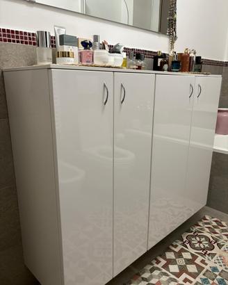 Mobile bagno laccato grigio lucido