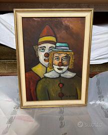 Dipinti Due Clown Firmato G.De mori