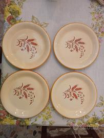 Piatti Vintage Anni 80 Pasta Ambra Da Collezione