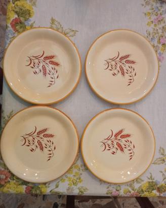 Piatti Vintage Anni 80 Pasta Ambra Da Collezione